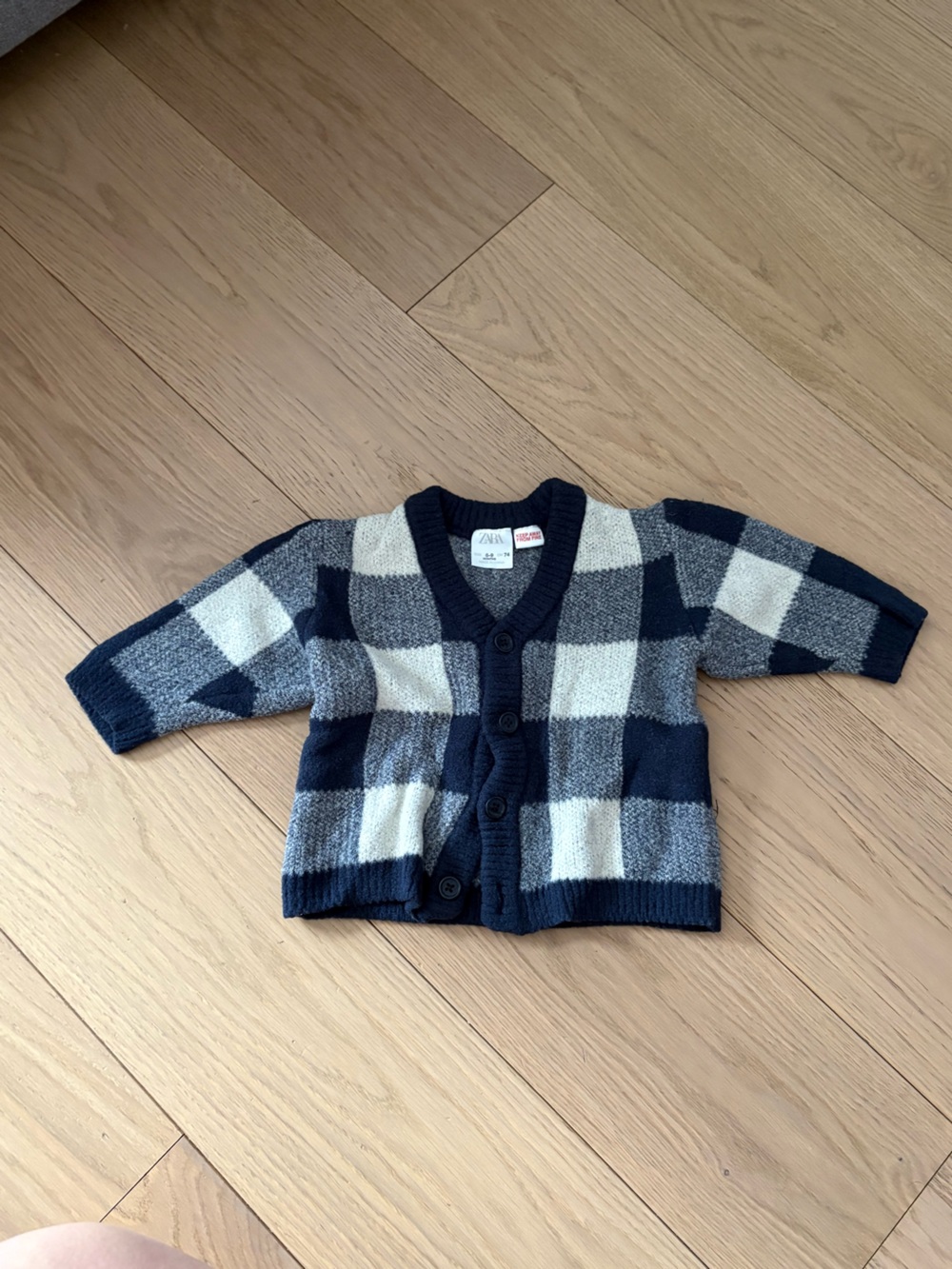 Zara gingham cardigan sweater - size 6-9 months
